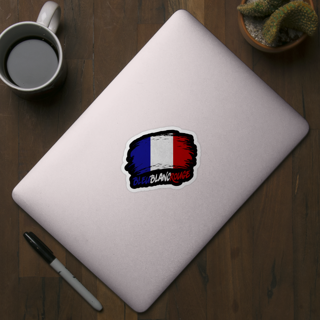 Bleu Blanc Rouge French Flag Soccer Champions by Bluebird Moon